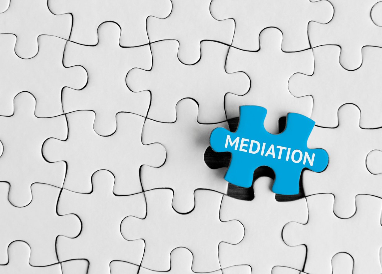 Mediation puzzle concept.